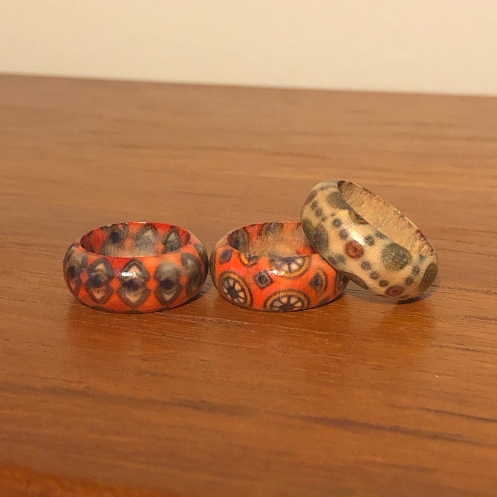3/$20 Set of 3 wooden rings